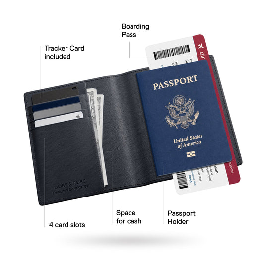 Trackable Passport Wallet <br> Ekster x Dore & Rose