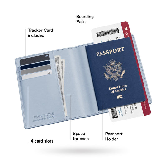 Trackable Passport Wallet <br> Ekster x Dore & Rose